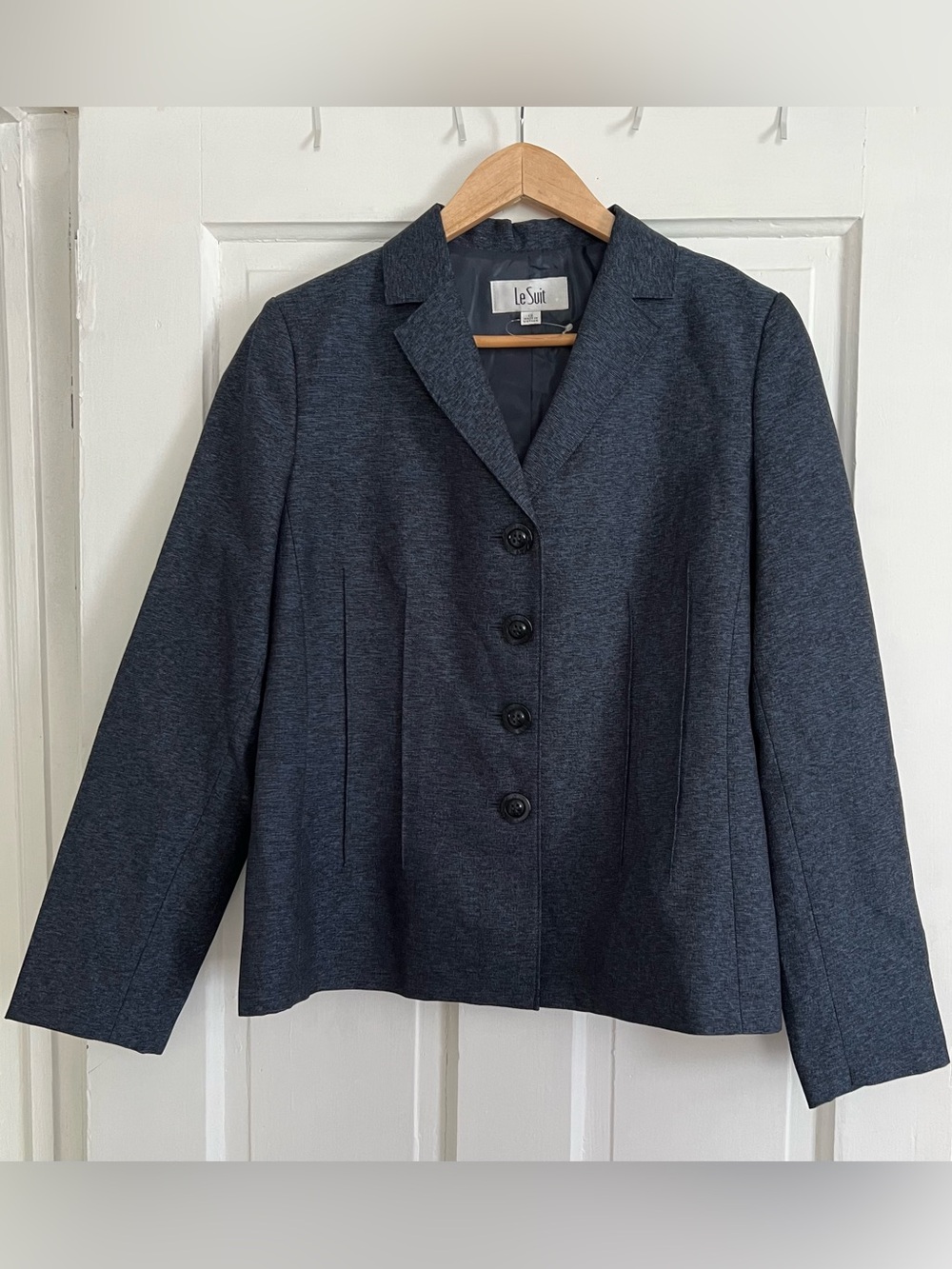 Le Suit Women’s Size 12 Navy Blue Blazer Suit Jacket  NWOT
